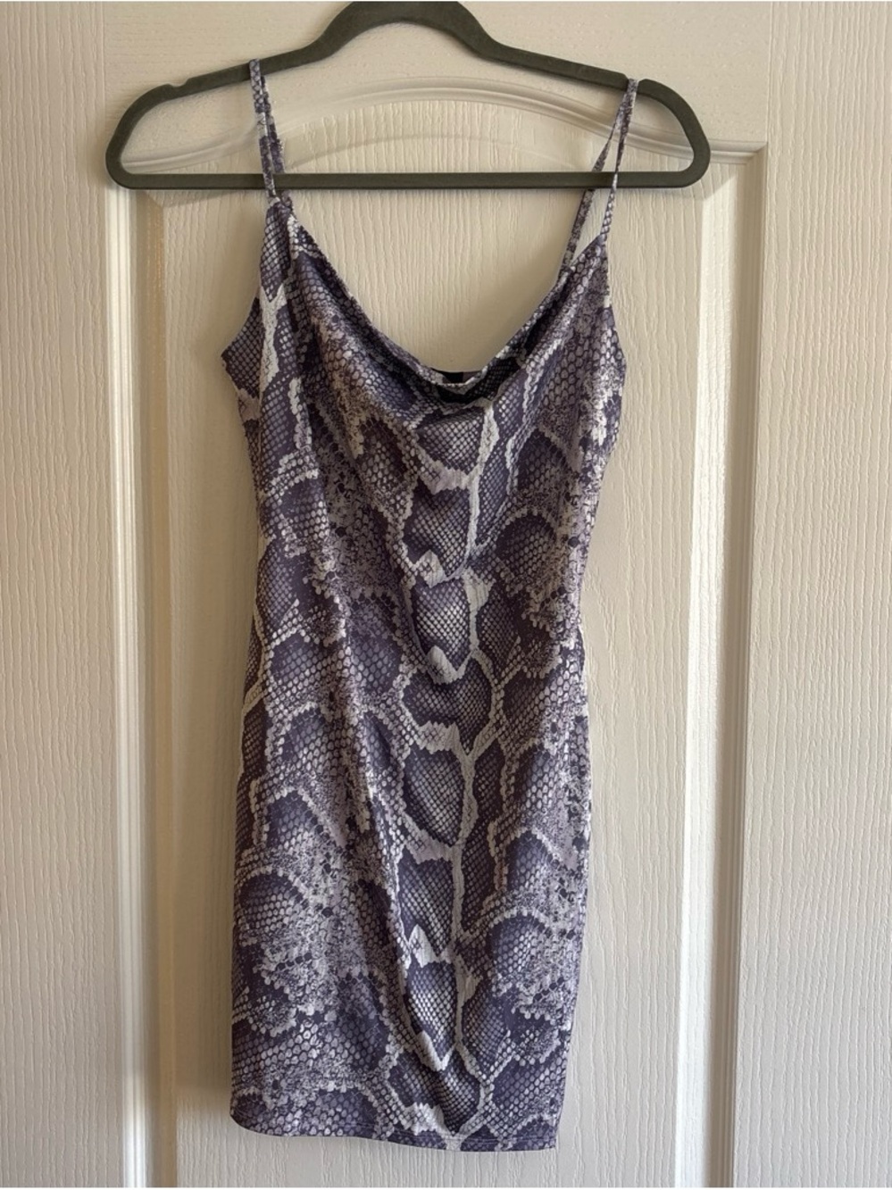 Forever 21 Purple Snake-Print Slip Dress